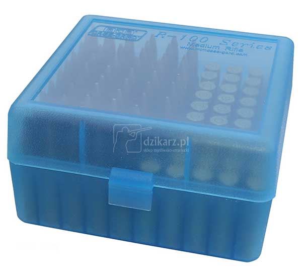 Pudełko MTM na amunicję RM-100-24 Niebieskie