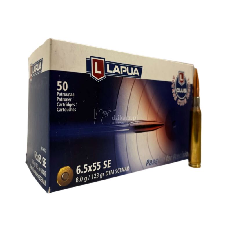 Amunicja Lapua 6,5x55 SE OTM Scenar 8g/123gr