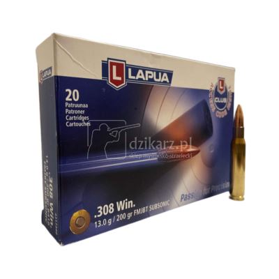 Amunicja Lapua 308 Win FMJBT Subsonic 13g/200gr