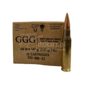 Amunicja GGG 308 Win. FMJ 9,55g/147 gr