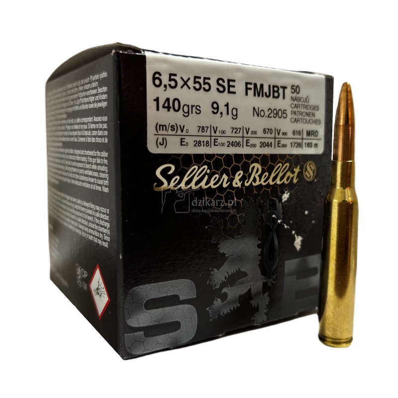 Amunicja S&B 6,5x55SE FMJBT 9,1g/140gr