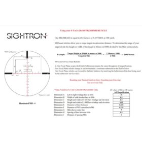 Luneta Sightron S-Tac 4-20x50 FFP ZS IR MH-4