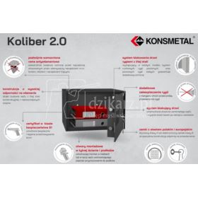 Sejf Koliber 2.0 20 S1 Ral 7035 elektronik